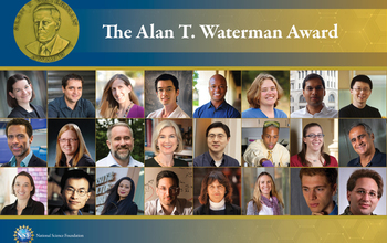 This collage features past recipients of the Alan T. Waterman Award.